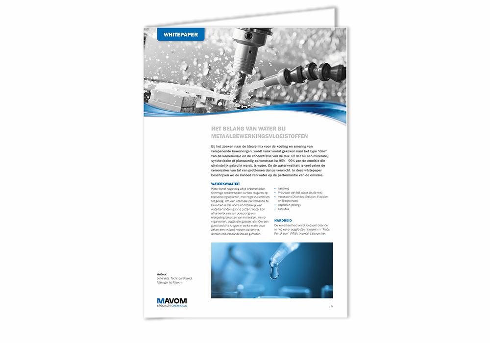 Whitepaper: Het belang van water bij koelsmeermiddelen